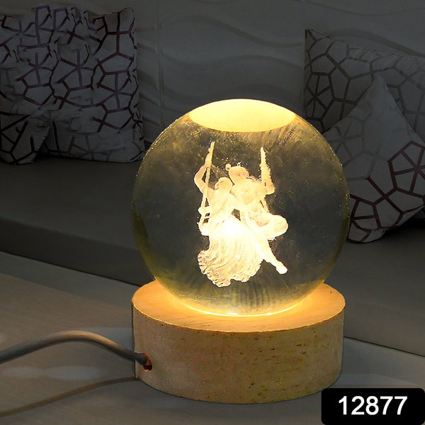 3D Crystal Ball lamps for Bedroom 3D Lamps for Home Decoration 3D Crystal Ball Night Light Gifts for Women Gifts for Men Room Decor Items for Bedroom for Friend and Family (1 Pc)